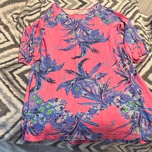 Lilly Pulitzer Pink and Blue Floral Dress